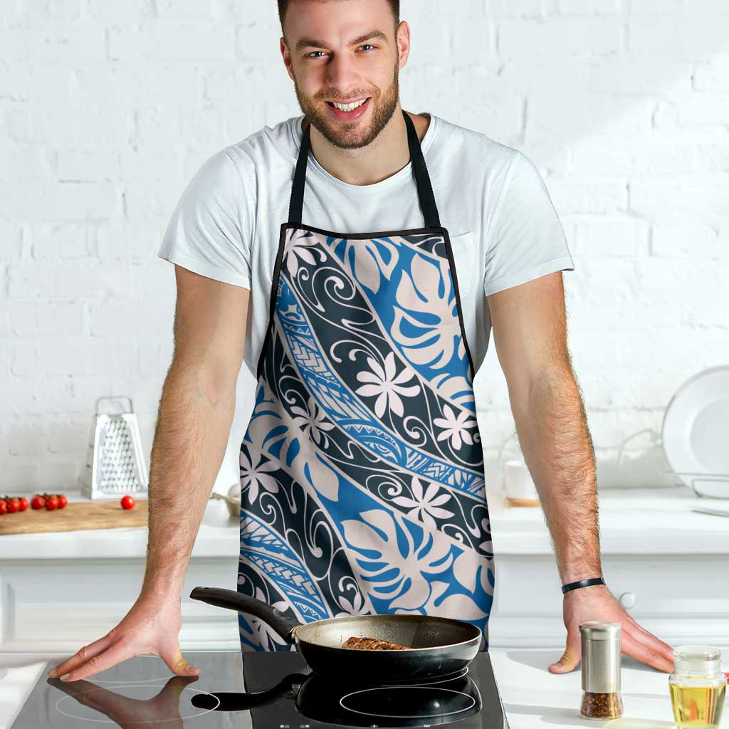 Ninamu Tahiti Tiare Monstera Apron Polynesian Pattern Curve Style - Polynesian Pride