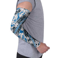 Ninamu Tahiti Tiare Monstera Arm Sleeves Polynesian Pattern Curve Style - Polynesian Pride