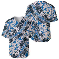 Ninamu Tahiti Tiare Monstera Baseball Jersey Polynesian Pattern Curve Style - Polynesian Pride