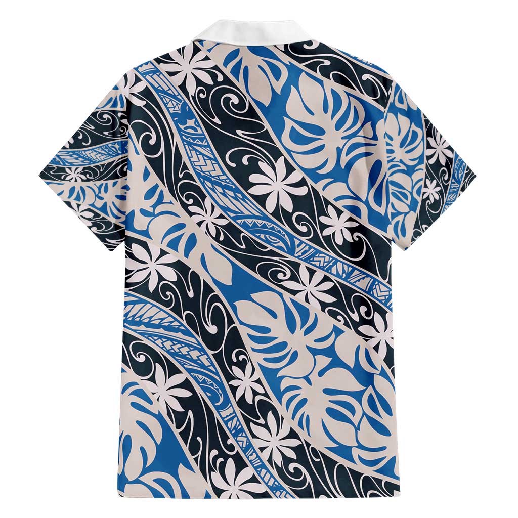Ninamu Tahiti Tiare Monstera Family Matching Short Sleeve Bodycon Dress and Hawaiian Shirt Polynesian Pattern Curve Style - Polynesian Pride