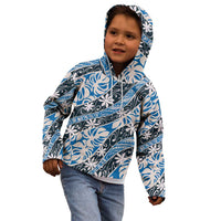 Ninamu Tahiti Tiare Monstera Kid Hoodie Polynesian Pattern Curve Style - Polynesian Pride