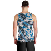Ninamu Tahiti Tiare Monstera Men Tank Top Polynesian Pattern Curve Style - Polynesian Pride