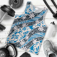 Ninamu Tahiti Tiare Monstera Men Tank Top Polynesian Pattern Curve Style - Polynesian Pride