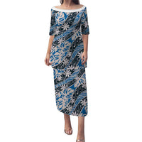 Ninamu Tahiti Tiare Monstera Puletasi Polynesian Pattern Curve Style - Polynesian Pride