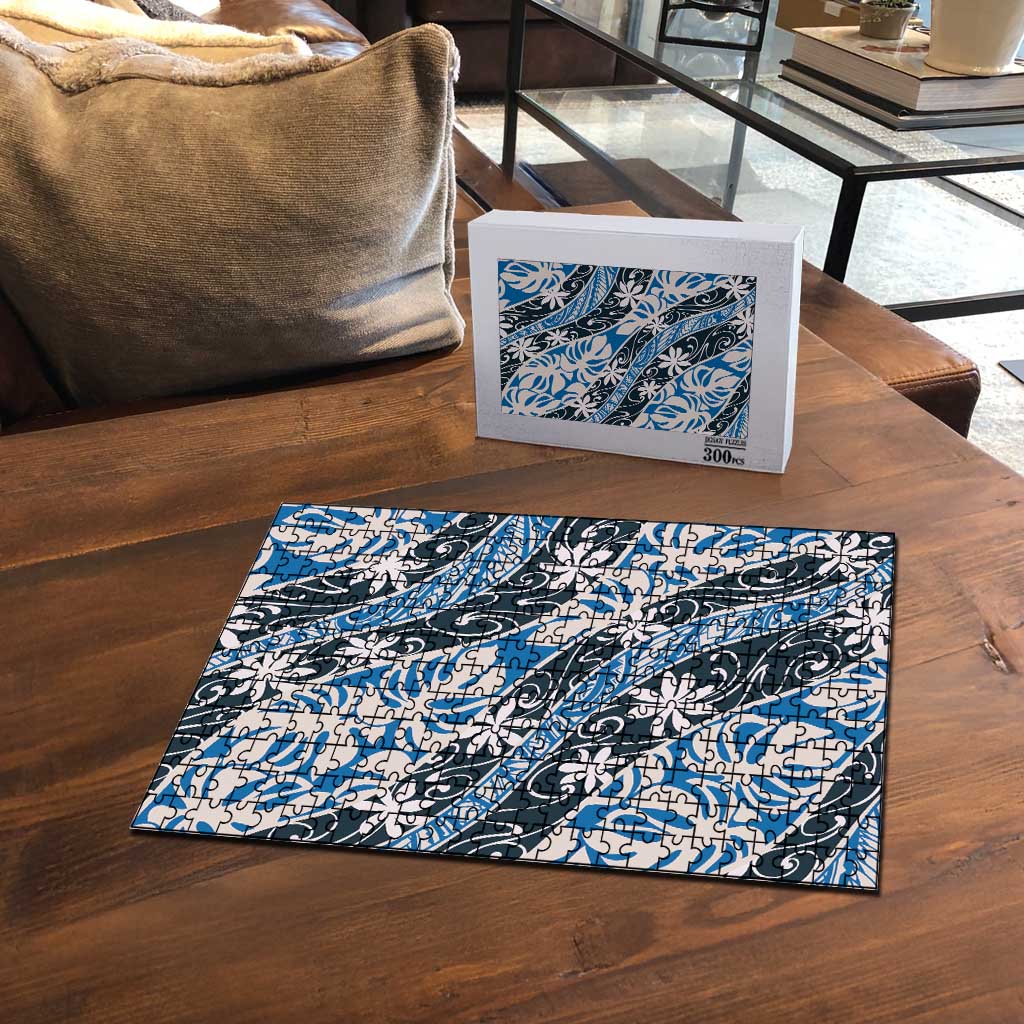 Ninamu Tahiti Tiare Monstera Puzzle Polynesian Pattern Curve Style - Polynesian Pride