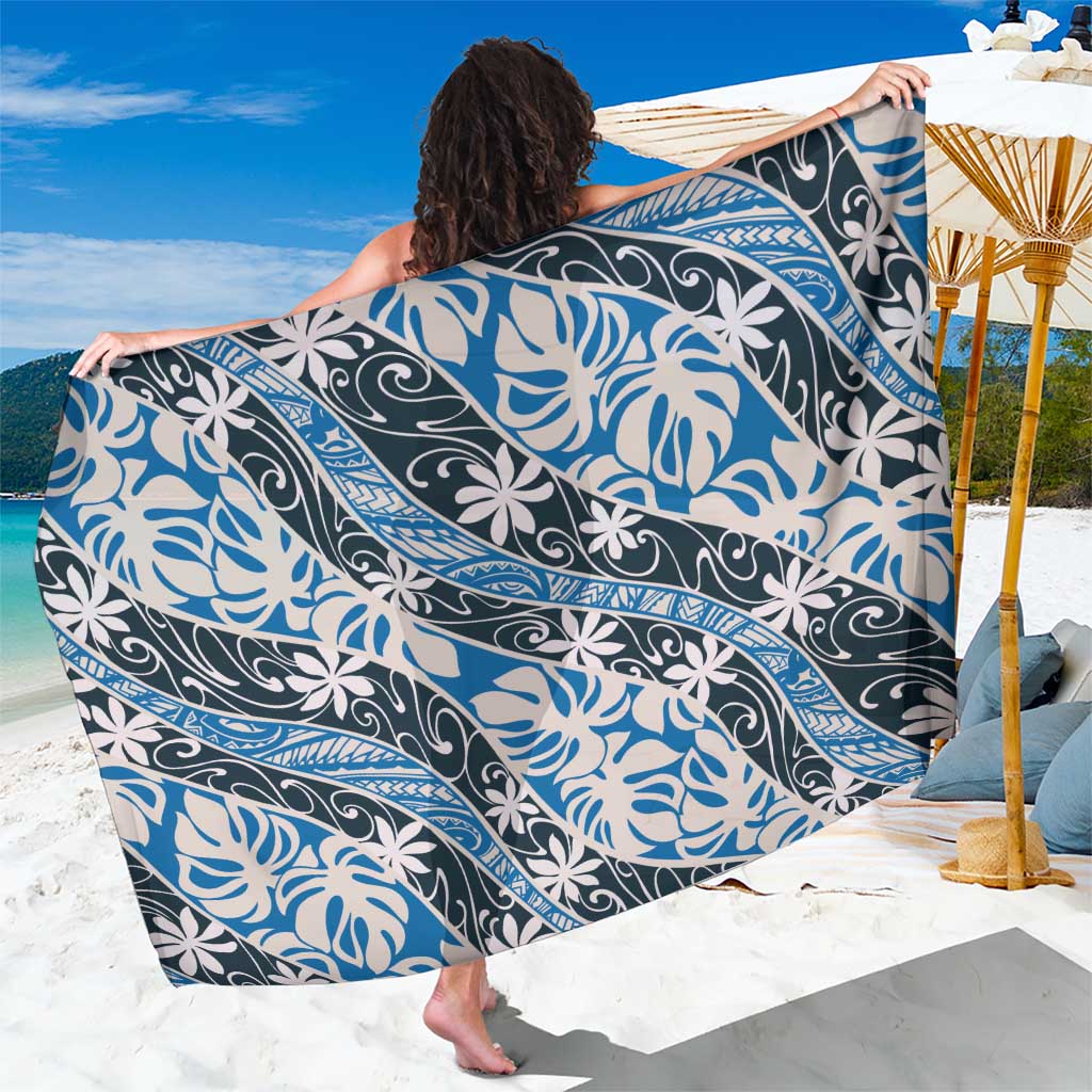 Ninamu Tahiti Tiare Monstera Sarong Polynesian Pattern Curve Style - Polynesian Pride