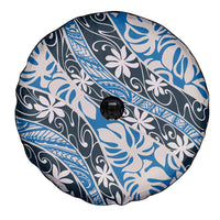 Ninamu Tahiti Tiare Monstera Spare Tire Cover Polynesian Pattern Curve Style - Polynesian Pride