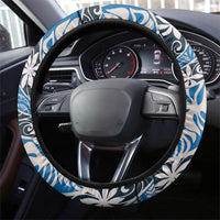 Ninamu Tahiti Tiare Monstera Steering Wheel Cover Polynesian Pattern Curve Style - Polynesian Pride