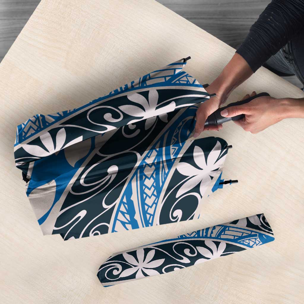 Ninamu Tahiti Tiare Monstera Umbrella Polynesian Pattern Curve Style - Polynesian Pride