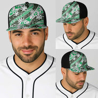 Matie Tahiti Tiare Monstera Baseball Net Cap Polynesian Pattern Curve Style - Polynesian Pride