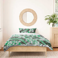 Matie Tahiti Tiare Monstera Bedding Set Polynesian Pattern Curve Style - Polynesian Pride