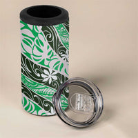 Matie Tahiti Tiare Monstera 4 in 1 Can Cooler Tumbler Polynesian Pattern Curve Style - Polynesian Pride