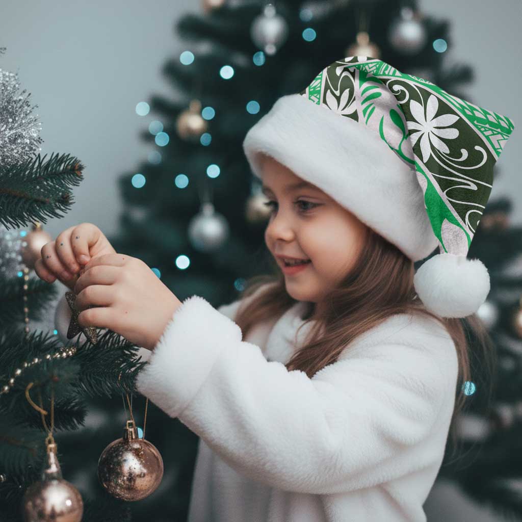 Matie Tahiti Tiare Monstera Christmas Santa Hat Polynesian Pattern Curve Style - Polynesian Pride