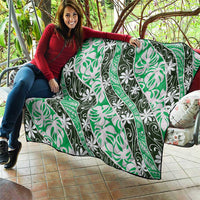Matie Tahiti Tiare Monstera Quilt Polynesian Pattern Curve Style - Polynesian Pride