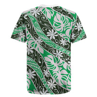 Matie Tahiti Tiare Monstera Rugby Jersey Polynesian Pattern Curve Style - Polynesian Pride