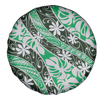 Matie Tahiti Tiare Monstera Spare Tire Cover Polynesian Pattern Curve Style - Polynesian Pride