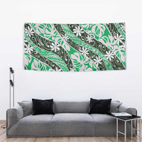Matie Tahiti Tiare Monstera Tapestry Polynesian Pattern Curve Style - Polynesian Pride