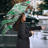 Matie Tahiti Tiare Monstera Umbrella Polynesian Pattern Curve Style - Polynesian Pride