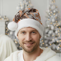 Puatou Tahiti Tiare Monstera Christmas Santa Hat Polynesian Pattern Curve Style - Polynesian Pride