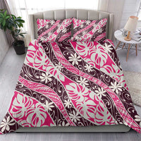 Tarona Tahiti Tiare Monstera Bedding Set Polynesian Pattern Curve Style - Polynesian Pride