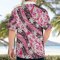 Tarona Tahiti Tiare Monstera Hawaiian Shirt Polynesian Pattern Curve Style - Polynesian Pride
