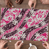 Tarona Tahiti Tiare Monstera Puzzle Polynesian Pattern Curve Style - Polynesian Pride