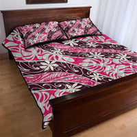 Tarona Tahiti Tiare Monstera Quilt Bed Set Polynesian Pattern Curve Style - Polynesian Pride