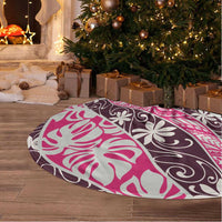 Tarona Tahiti Tiare Monstera Tree Skirt Polynesian Pattern Curve Style - Polynesian Pride