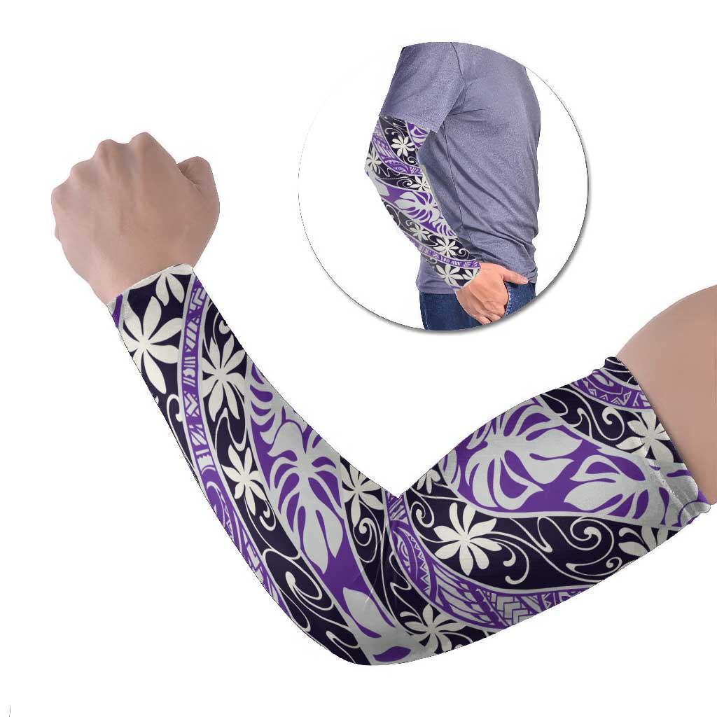 Vareau Tahiti Tiare Monstera Arm Sleeves Polynesian Pattern Curve Style - Polynesian Pride