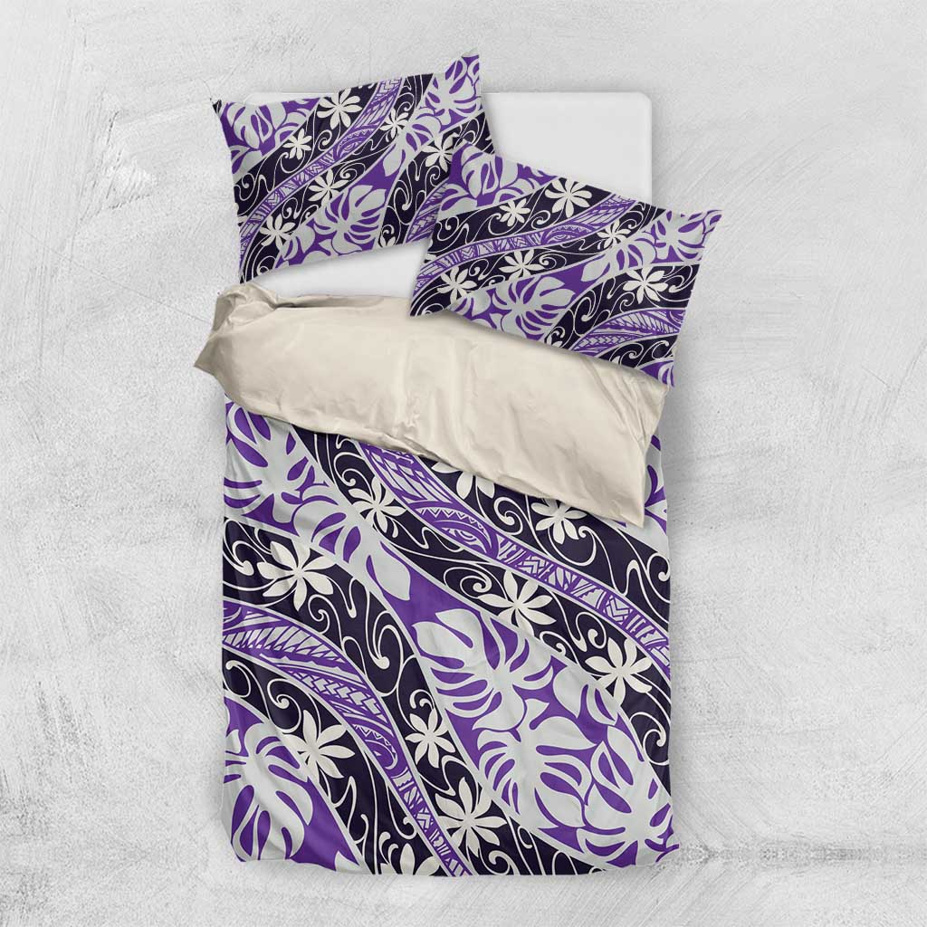 Vareau Tahiti Tiare Monstera Bedding Set Polynesian Pattern Curve Style - Polynesian Pride