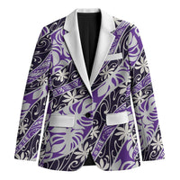 Vareau Tahiti Tiare Monstera Blazer Polynesian Pattern Curve Style - Polynesian Pride