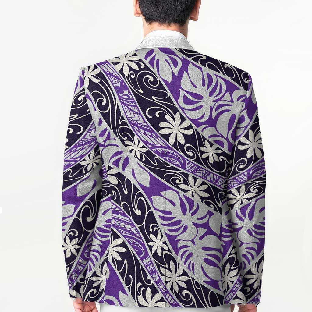 Vareau Tahiti Tiare Monstera Blazer Polynesian Pattern Curve Style - Polynesian Pride