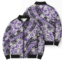 Vareau Tahiti Tiare Monstera Bomber Puffer Jacket Polynesian Pattern Curve Style - Polynesian Pride