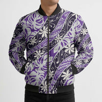 Vareau Tahiti Tiare Monstera Bomber Puffer Jacket Polynesian Pattern Curve Style - Polynesian Pride