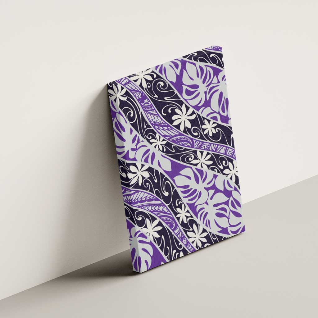 Vareau Tahiti Tiare Monstera Canvas Wall Art Polynesian Pattern Curve Style - Polynesian Pride