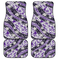 Vareau Tahiti Tiare Monstera Car Mats Polynesian Pattern Curve Style - Polynesian Pride