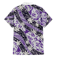 Vareau Tahiti Tiare Monstera Family Matching Off The Shoulder Long Sleeve Dress and Hawaiian Shirt Polynesian Pattern Curve Style - Polynesian Pride