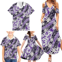 Vareau Tahiti Tiare Monstera Family Matching Summer Maxi Dress and Hawaiian Shirt Polynesian Pattern Curve Style - Polynesian Pride