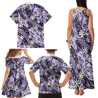 Vareau Tahiti Tiare Monstera Family Matching Tank Maxi Dress and Hawaiian Shirt Polynesian Pattern Curve Style - Polynesian Pride