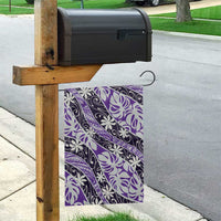 Vareau Tahiti Tiare Monstera Garden Flag Polynesian Pattern Curve Style - Polynesian Pride