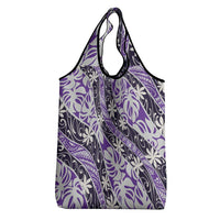 Vareau Tahiti Tiare Monstera Grocery Bag Polynesian Pattern Curve Style - Polynesian Pride