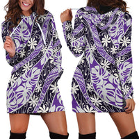 Vareau Tahiti Tiare Monstera Hoodie Dress Polynesian Pattern Curve Style - Polynesian Pride