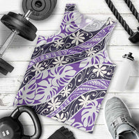 Vareau Tahiti Tiare Monstera Men Tank Top Polynesian Pattern Curve Style - Polynesian Pride