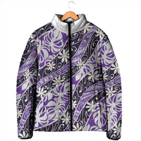 Vareau Tahiti Tiare Monstera Padded Jacket Polynesian Pattern Curve Style - Polynesian Pride