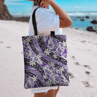 Vareau Tahiti Tiare Monstera Tote Bag Polynesian Pattern Curve Style - Polynesian Pride