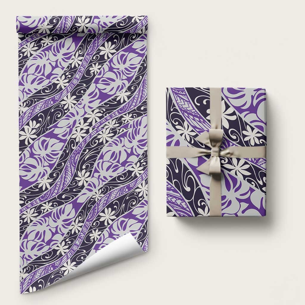 Vareau Tahiti Tiare Monstera Wrapping Paper Polynesian Pattern Curve Style - Polynesian Pride