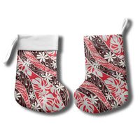 Uteute Tahiti Tiare Monstera Christmas Stocking Polynesian Pattern Curve Style - Polynesian Pride