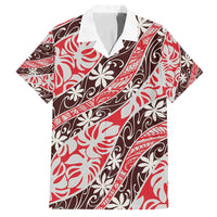 Uteute Tahiti Tiare Monstera Family Matching Off Shoulder Short Dress and Hawaiian Shirt Polynesian Pattern Curve Style - Polynesian Pride