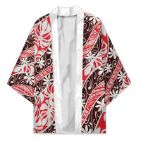 Uteute Tahiti Tiare Monstera Kimono Polynesian Pattern Curve Style - Polynesian Pride