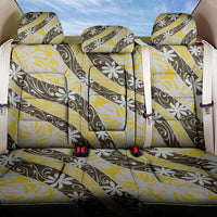 Rearea Tahiti Tiare Monstera Back Car Seat Cover Polynesian Pattern Curve Style - Polynesian Pride